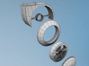 plastic caster wheel 3D Модель