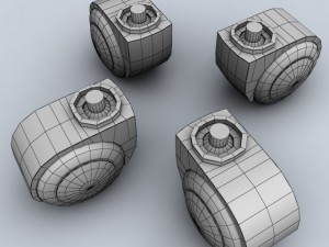 plastic caster wheel 3D Модель