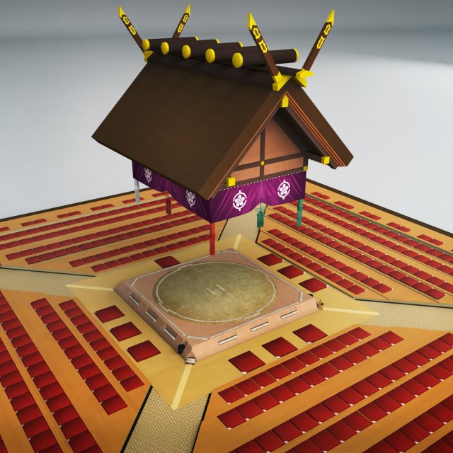 sumo arena 3D Model .c4d .max .obj .3ds .fbx .stl .blend 