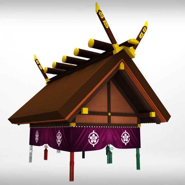 sumo roof 3D Model .c4d .max .obj .3ds .fbx .stl .blend 