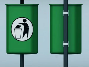 street trash can 3D Model