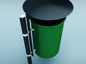 street trash can 3D मॉडल