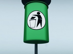 street trash can 3D मॉडल
