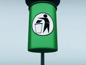 street trash can 3D Model