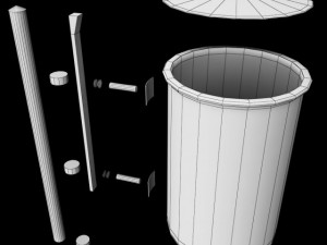 street trash can 3D मॉडल