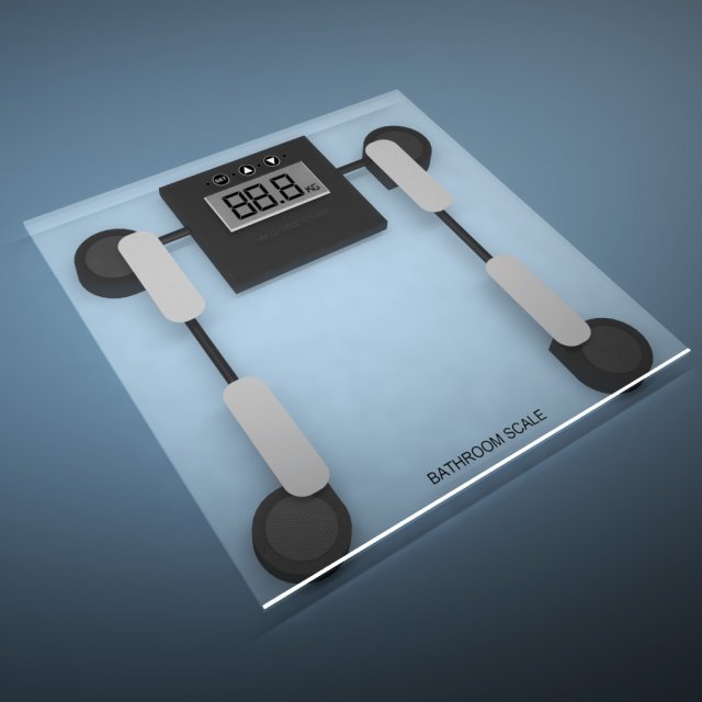 bathroom weight scale 3D 모델 .c4d .max .obj .3ds .fbx .stl .blend 