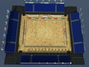 beach soccer stadium Model 3D