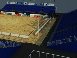 beach soccer stadium Model 3D