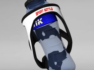 sport bottle with cage 3D Model