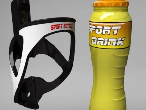sport bottle with cage 3D Model