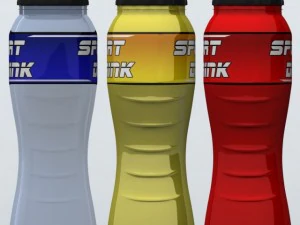 sport bottle with cage 3D Model