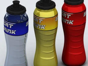 sport bottle with cage 3D Model