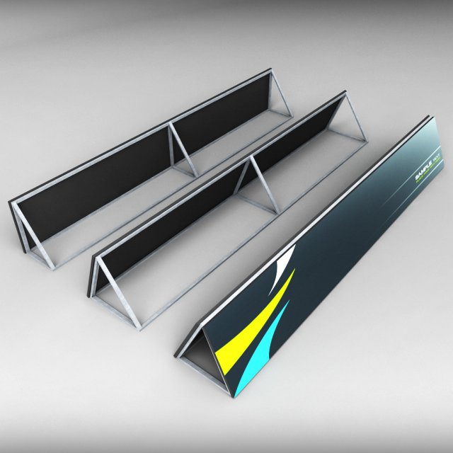 stadium advertising board 3D Model .c4d .max .obj .3ds .fbx .stl .blend 