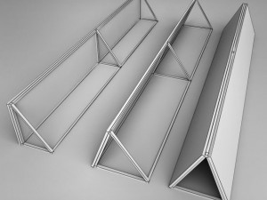 stadium advertising board 3D Model