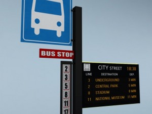 electronic bus schedule 3D 모델