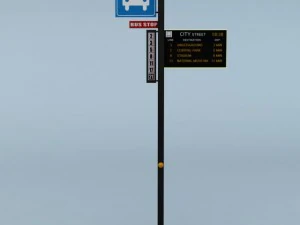 electronic bus schedule 3D Model
