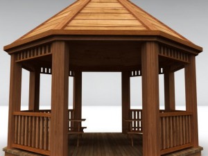 garden gazebo 3D मॉडल