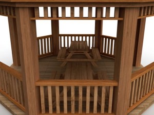garden gazebo 3D मॉडल