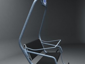 ski lift chair small 3D Model