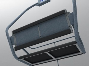 ski lift chair small 3D Model