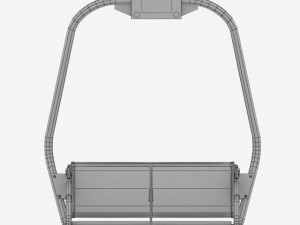 ski lift chair small 3D Model