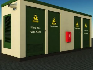 stazione di trasformazione Modello 3D