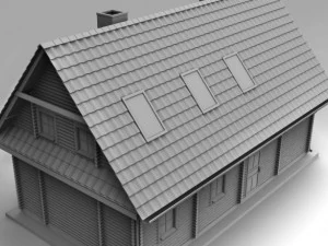 wooden house high poly 3D Model