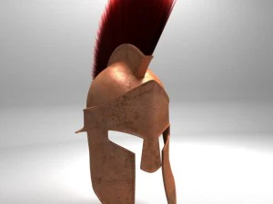 スパルタンヘルメットのヘアファー 3Dモデル