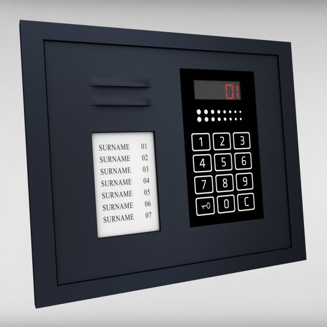 intercom 3D Модель .c4d .max .obj .3ds .fbx .stl .blend 