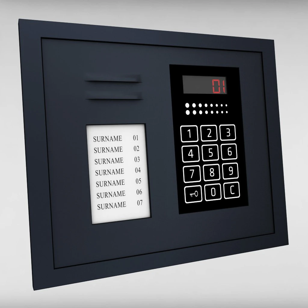 intercom 3D Model .c4d .max .obj .3ds .fbx .stl .blend