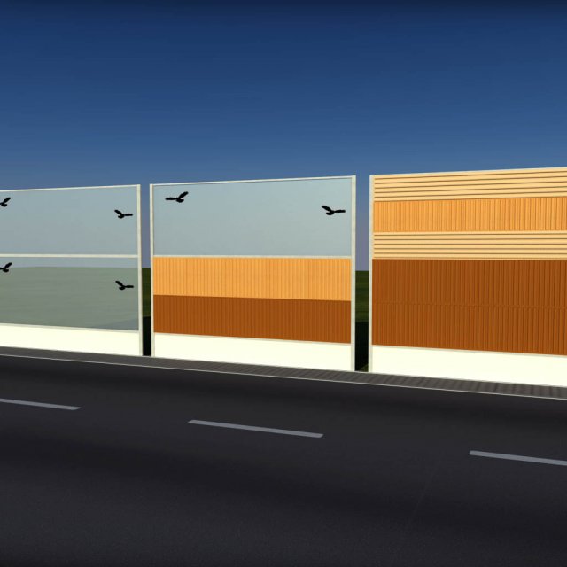 noise barrier big 3Dモデル .c4d .max .obj .3ds .fbx .stl .blend 