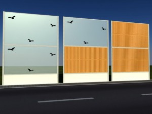 noise barrier set 3D 模型