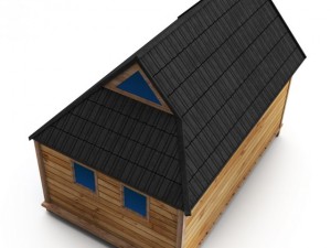 wooden house medium 3D-Modell