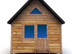wooden house medium 3D Model