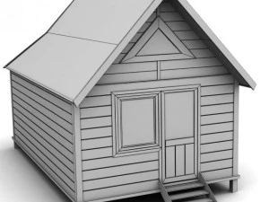 wooden house medium 3D Model