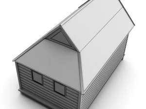 wooden house medium 3D Model