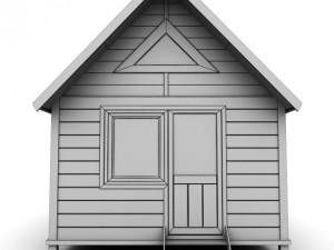 wooden house medium 3D-Modell