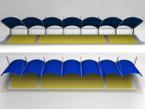 stadium seating tribune pack 3D Model