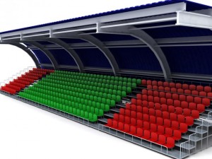 stadium seating tribune pack 3D Model