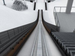 Ski jumping hill high detail 3D-Modell