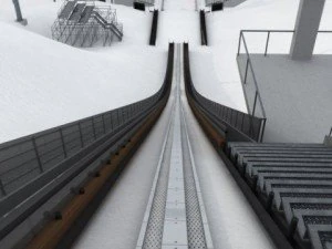 Ski jumping hill high detail 3D Model