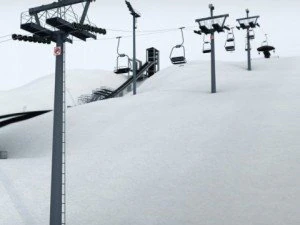 Ski jumping hill high detail 3D Model
