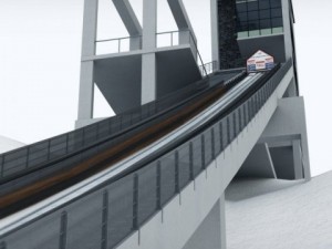 Ski jumping hill high detail 3D-Modell