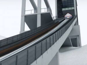 Ski jumping hill high detail 3D Model