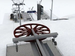 Ski jumping hill high detail 3D Model