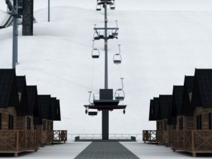 Ski jumping hill high detail 3D-Modell
