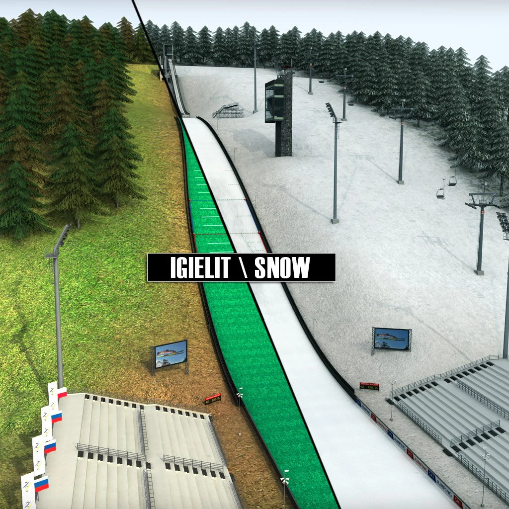 Ski jumping hill high detail 3D Model .c4d .max .obj .3ds .fbx .stl .blend