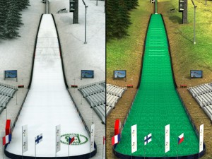 Ski jumping hill high detail 3D-Modell