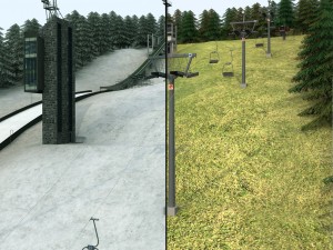 Ski jumping hill high detail 3D-Modell