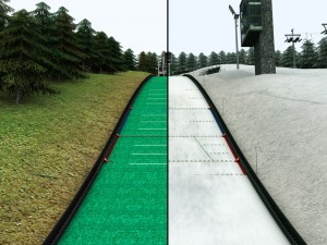 Ski jumping hill high detail 3D-Modell